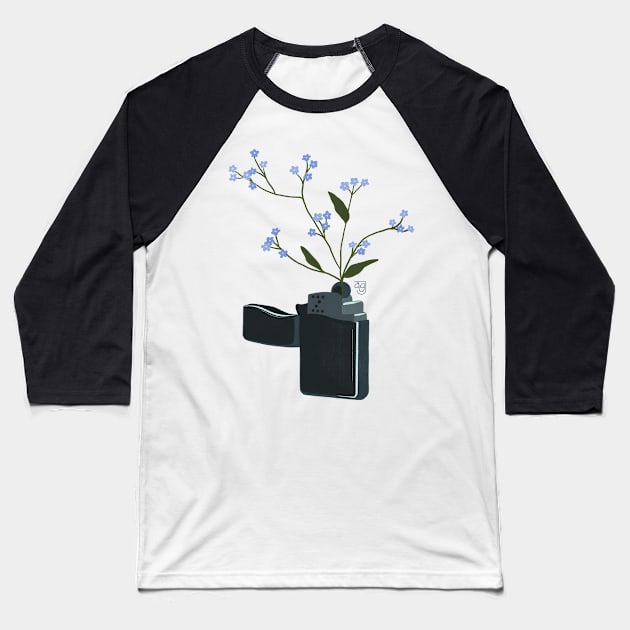 Forget Me (Not) Baseball T-Shirt by Mayfully